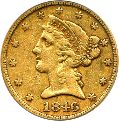 image for: 1846-D $5 PCGS XF45