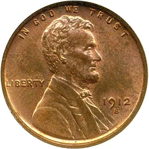 image for: 1912-S 1c NGC MS64 RB