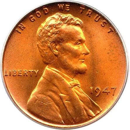 image for: 1947 1c PCGS MS66 RD