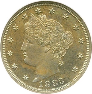 image for: 1883 5c NGC/CAC Proof 65 (No Cents)