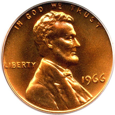 image for: 1966 1c PCGS MS67 RD (SMS)