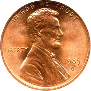 image for: 1985-D 1c NGC MS68 RD