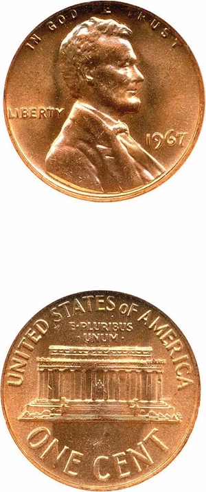 image for: 1967 1c NGC MS67 RD