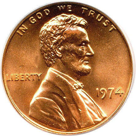 image for: 1974 1c PCGS MS66 RD
