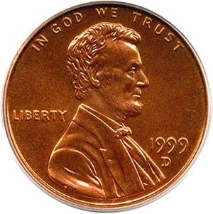 image for: 1999-D 1c PCGS MS68 RD