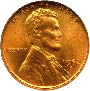 image for: 1952-S 1c NGC/CAC MS67 RD