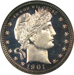 image for: 1901 25c NGC/CAC Proof 63