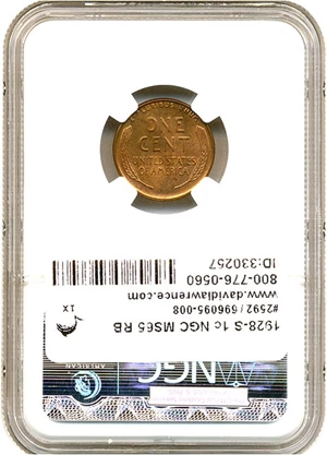 image for: 1928-S 1c NGC MS65 RB