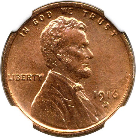 image for: 1916-D 1c NGC MS65 RD