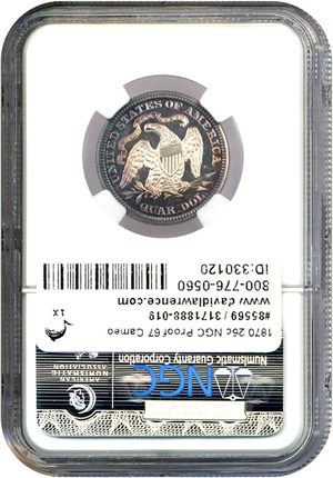 image for: 1870 25c NGC Proof 67 Cameo