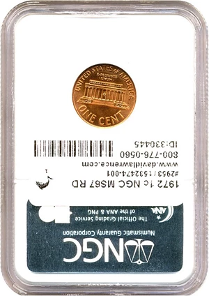 image for: 1972 1c NGC MS67 RD