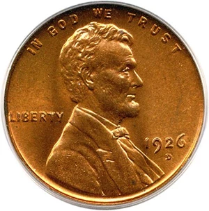 image for: 1926-D 1c PCGS MS65 RD OGH