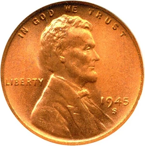 image for: 1945-S 1c NGC MS67 RD