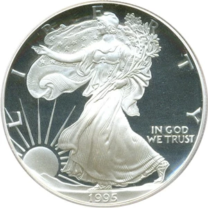 image for: 1995-W $1 PCGS Proof 69 DCameo (Silver Eagle)