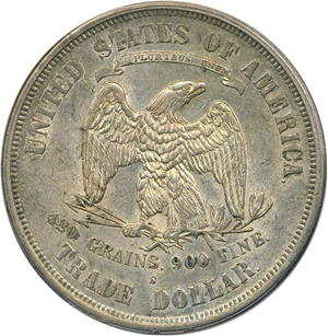 image for: 1873-S Trade$ PCGS AU50