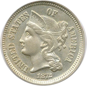 image for: 1872 3cN PCGS MS62