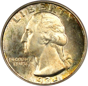 image for: 1934 25c PCGS/CAC MS65 (Doubled Die)