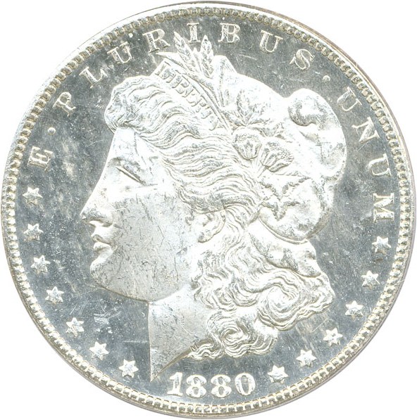 image for: 1880-CC $1 PCGS MS64 PL