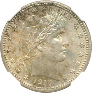 image for: 1910 25c NGC MS65