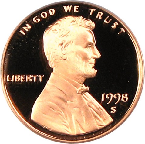 image for: 1998-S 1c PCGS Proof 69 RD DCameo ( Close AM)