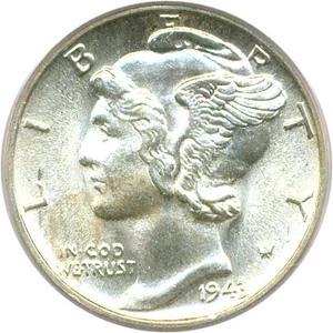 image for: 1943 10c PCGS MS65 FB