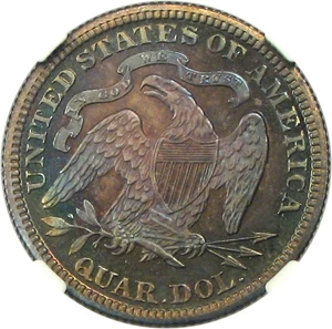 image for: 1881 25c NGC/CAC Proof 66 * Color *