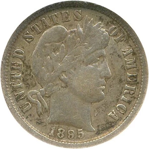 image for: 1895-S 10c NGC VF25