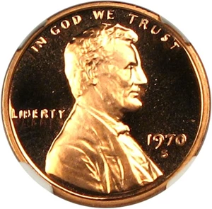 image for: 1970-S 1c NGC Proof 68 RD Cameo (Small Date)
