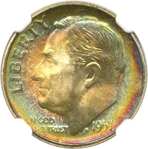 image for: 1951-S 10c NGC MS67 (Star) *Color*