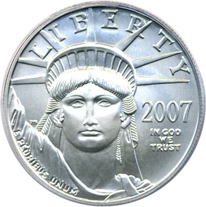 image for: 2007-W $100 PCGS MS69 (Platinum Eagle)