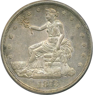 image for: 1873-S Trade$ PCGS AU50