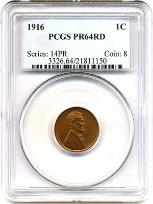 image for: 1916 1c PCGS Proof 64 RD