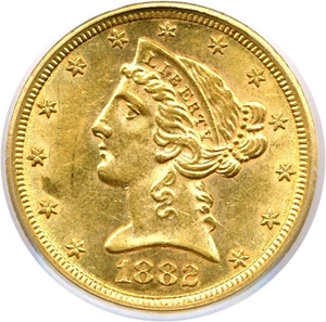 image for: 1882-CC $5 PCGS AU58