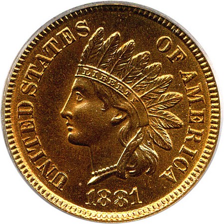 image for: 1881 1c PCGS MS66 RD
