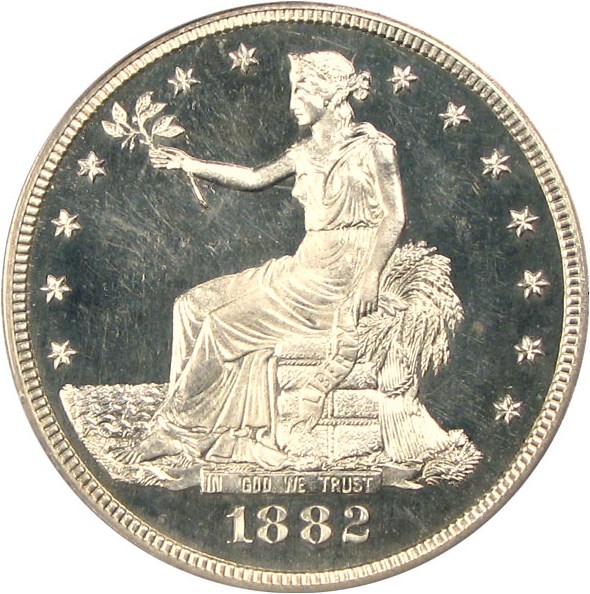 image for: 1882 Trade$ PCGS/CAC Proof 64 Cameo