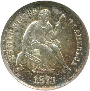image for: 1873-S H10c NGC MS63