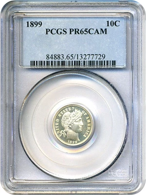 image for: 1899 10c PCGS Proof 65 Cameo