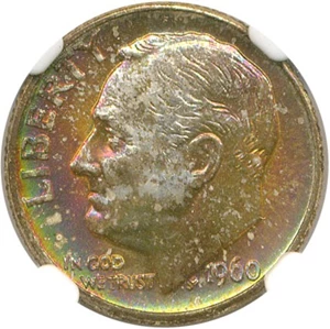 image for: 1960-D 10c NGC MS67+ (Star) *Color*
