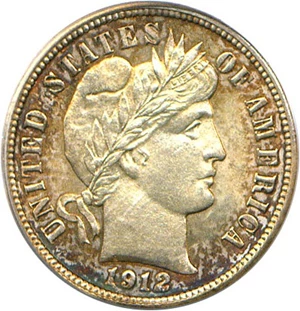 image for: 1912-D 10c PCGS/CAC MS64