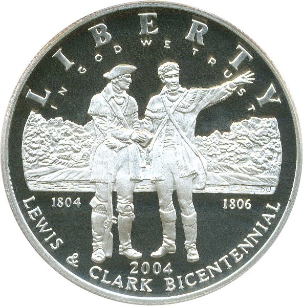 image for: 2004-P $1 PCGS Proof 70 DCameo (Lewis & Clark)