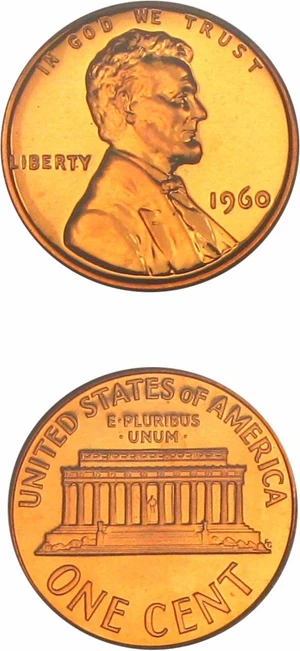 image for: 1960 1c PCGS Proof 68 RD (Small/Large Date)