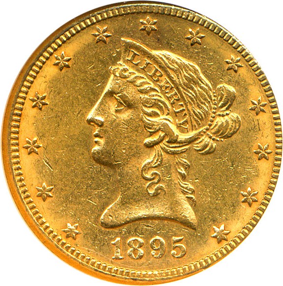 image for: 1895-O $10 NGC MS61 