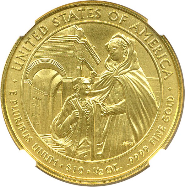 image for: 2008-W $10 NGC MS70 (Louisa Adams)