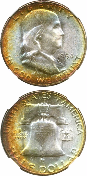 image for: 1954-S 50c NGC/CAC MS67+ (Star) *Color*