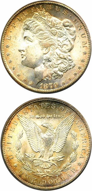 image for: 1879-CC $1 PCGS MS65 (Capped Die)