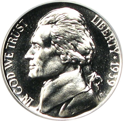 image for: 1939 5c PCGS Proof 67 (Reverse of 1940)