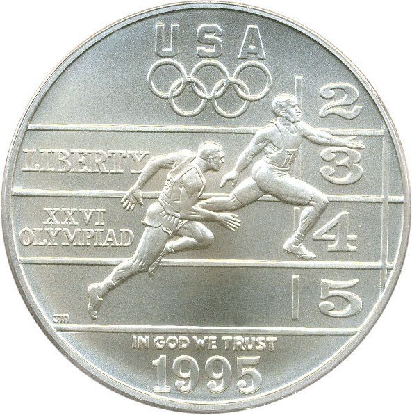 image for: 1995-D $1 PCGS MS70 (Olympic Track & Field)