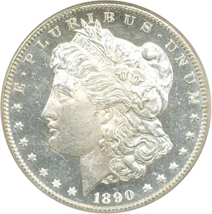 image for: 1890-CC $1 PCGS MS63 DMPL OGH