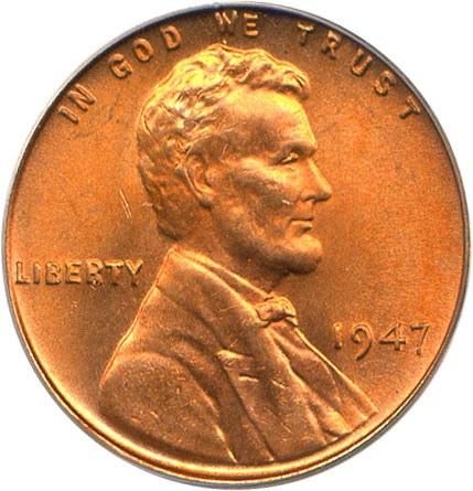 image for: 1947 1c PCGS MS66 RD