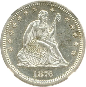 image for: 1876-CC 25c NGC/CAC MS61 PL